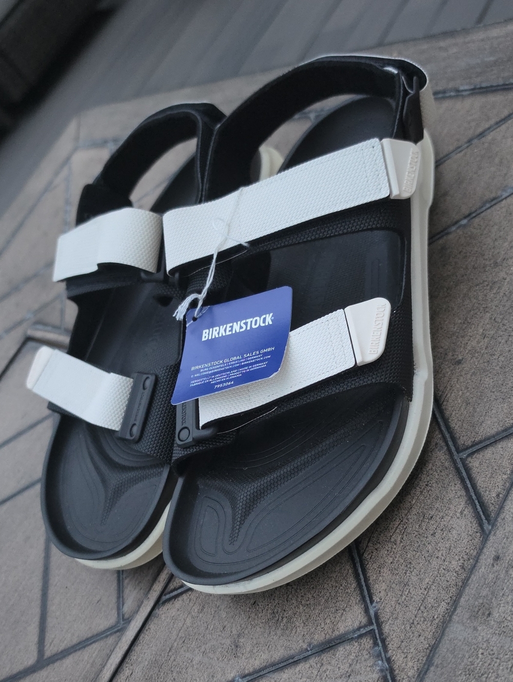 Birkenstock Men's Sandals Tatacoa Futura Size 13 White & Black Slingback